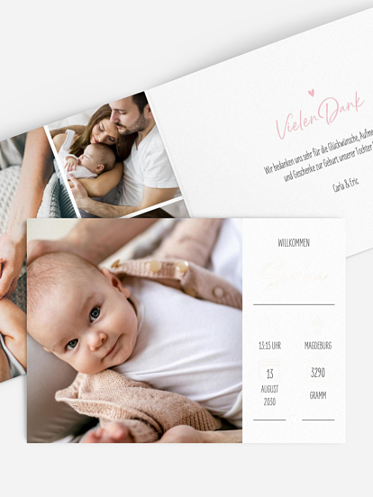 Geburtskarte Luftschloss