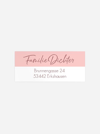 Absenderaufkleber Geburt Simple and Clean