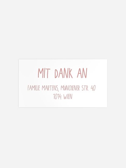 Empfängeraufkleber Geburt Ahoi