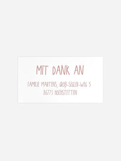 Empfängeraufkleber Geburt Ahoi