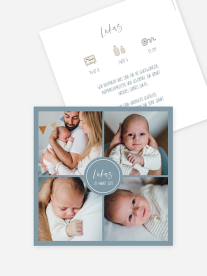 Geburtskarte Little Cube