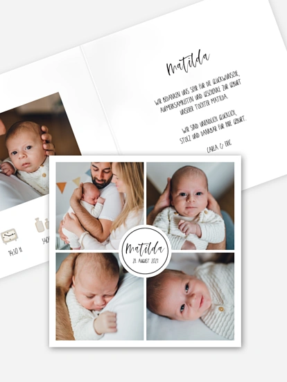 Geburtskarte Little Cube