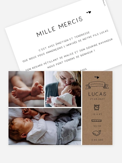 Faire-part naissance Little wonder