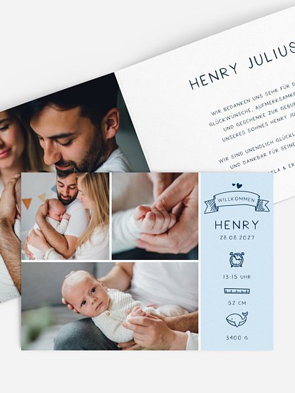 Geburtskarte Little wonder