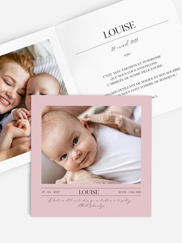 Faire-part naissance Charme