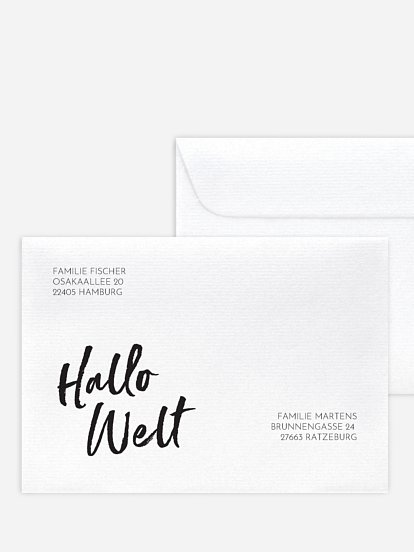 Bedruckte Umschläge Geburt Sleepy Bear