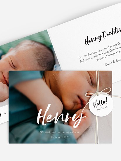 Geburtskarte Sleepy Bear