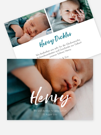 Geburtskarte Sleepy Bear