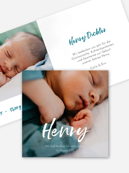 Geburtskarte Sleepy Bear