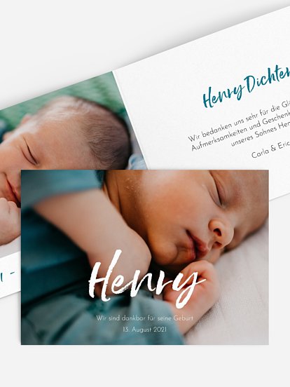 Geburtskarte Sleepy Bear