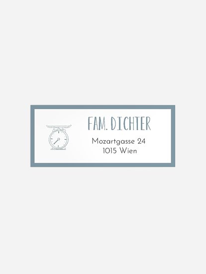 Absenderaufkleber Geburt So in Love