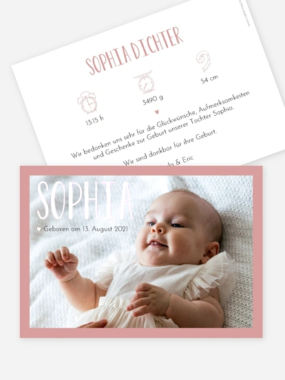 Geburtskarte So in Love