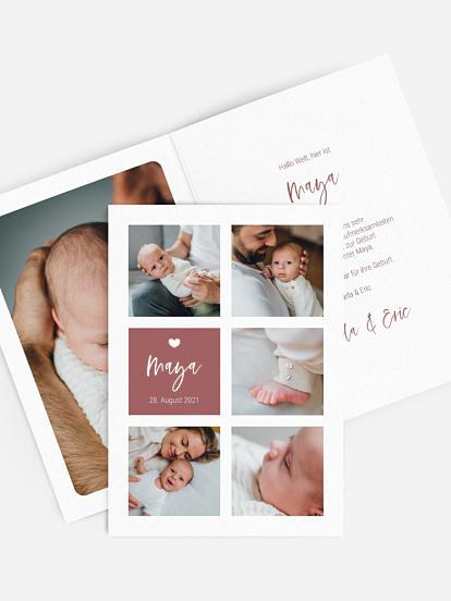 Geburtskarte Familienzeit