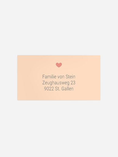 Empfängeraufkleber Geburt Familienzeit