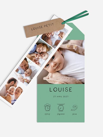 Faire-part naissance Pictos pastel