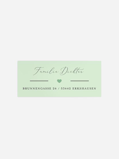 Absenderaufkleber Geburt Geliebt