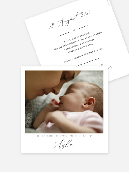 Geburtskarte Geliebt