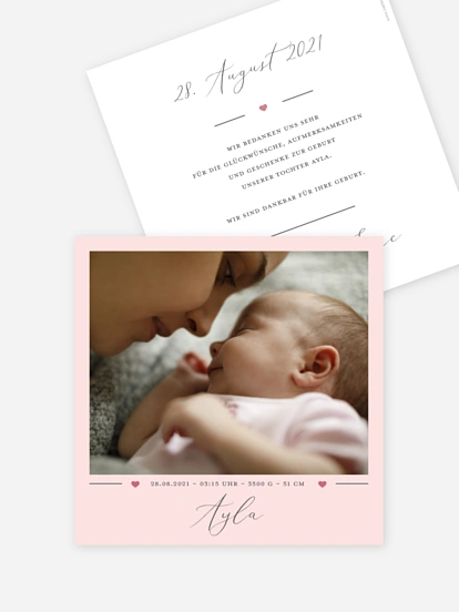 Geburtskarte Geliebt