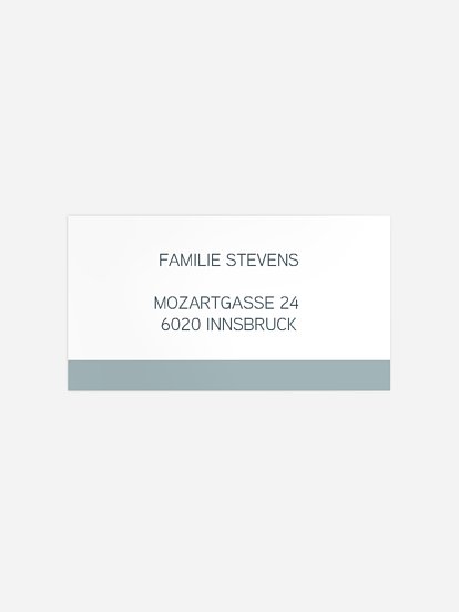 Empfängeraufkleber Geburt Clean Letters