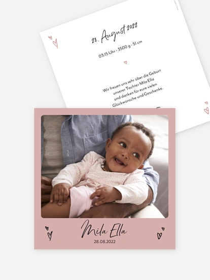 Geburtskarte Herzenskind