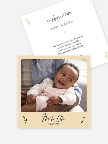 Geburtskarte Herzenskind