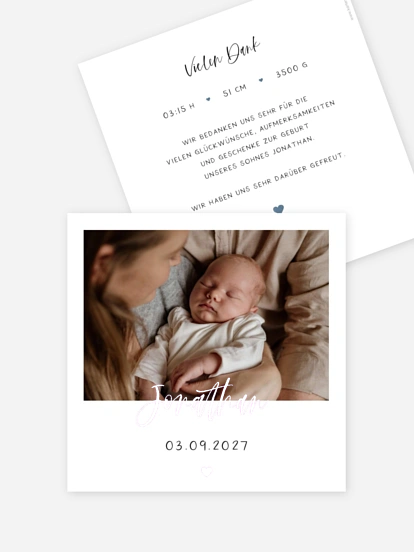 Geburtskarte Herzensglück