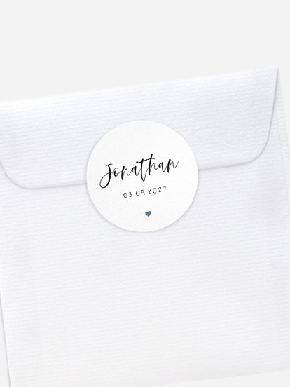 Aufkleber Geburt Herzensglück