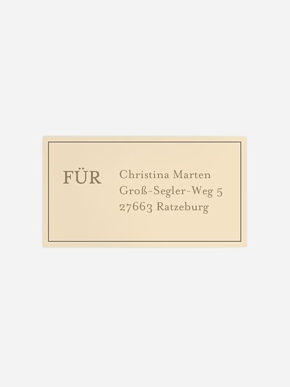 Empfängeraufkleber Geburt Clear Lines