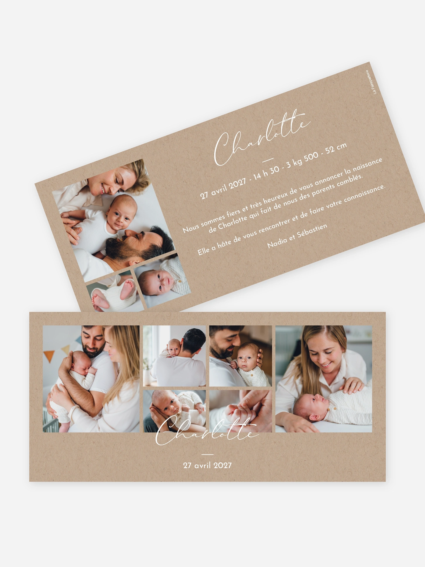 Faire-part naissance Multi-photos naissance