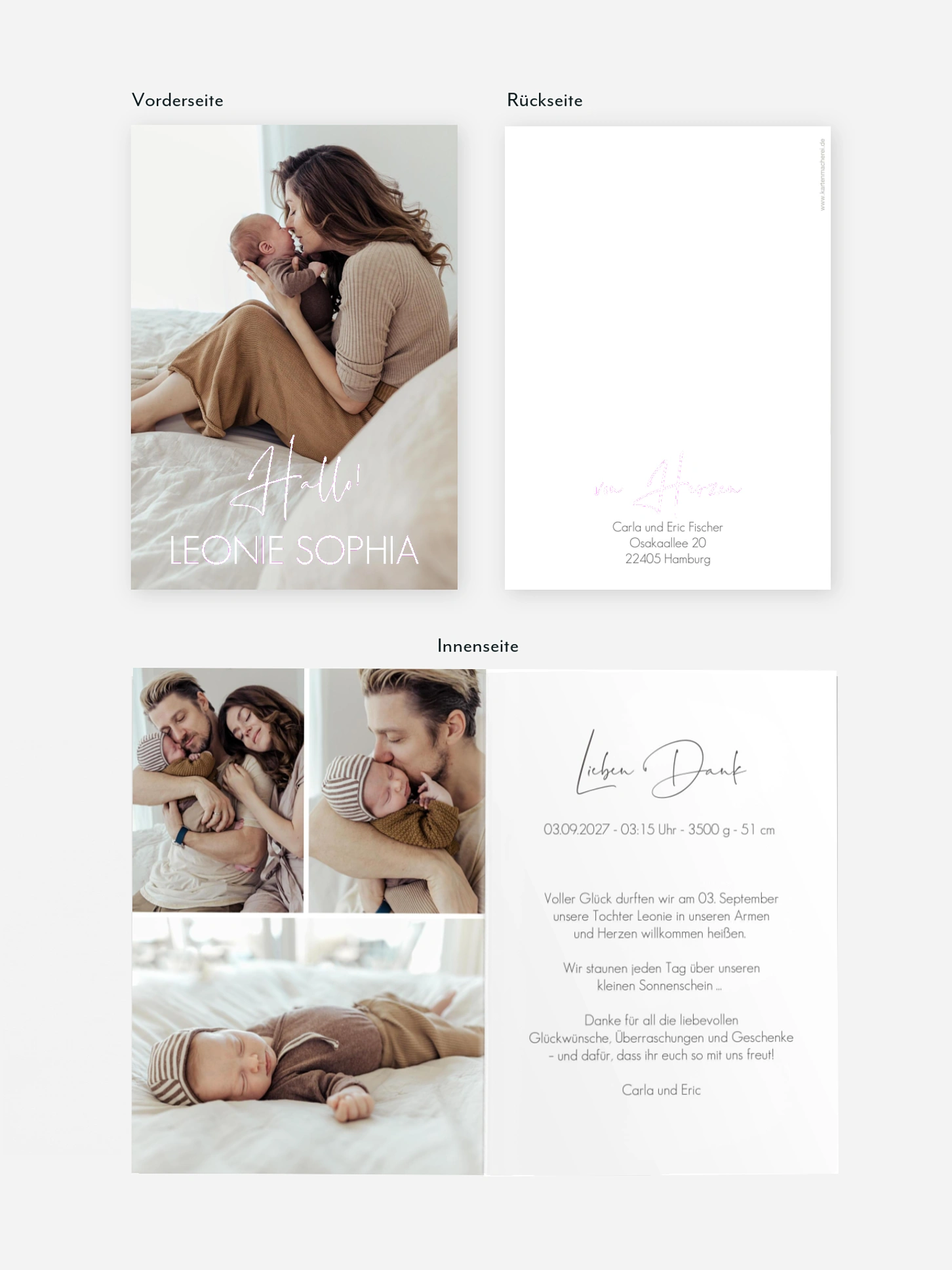 Geburtskarte Little Dream