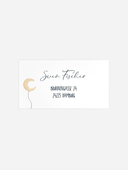 Empfängeraufkleber Geburt Füchschen