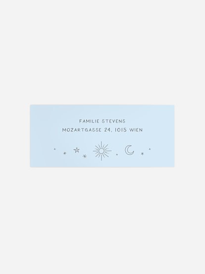 Absenderaufkleber Geburt Sparkling Mobile