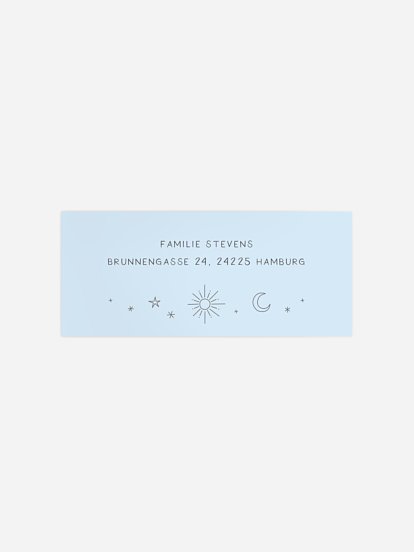 Absenderaufkleber Geburt Sparkling Mobile