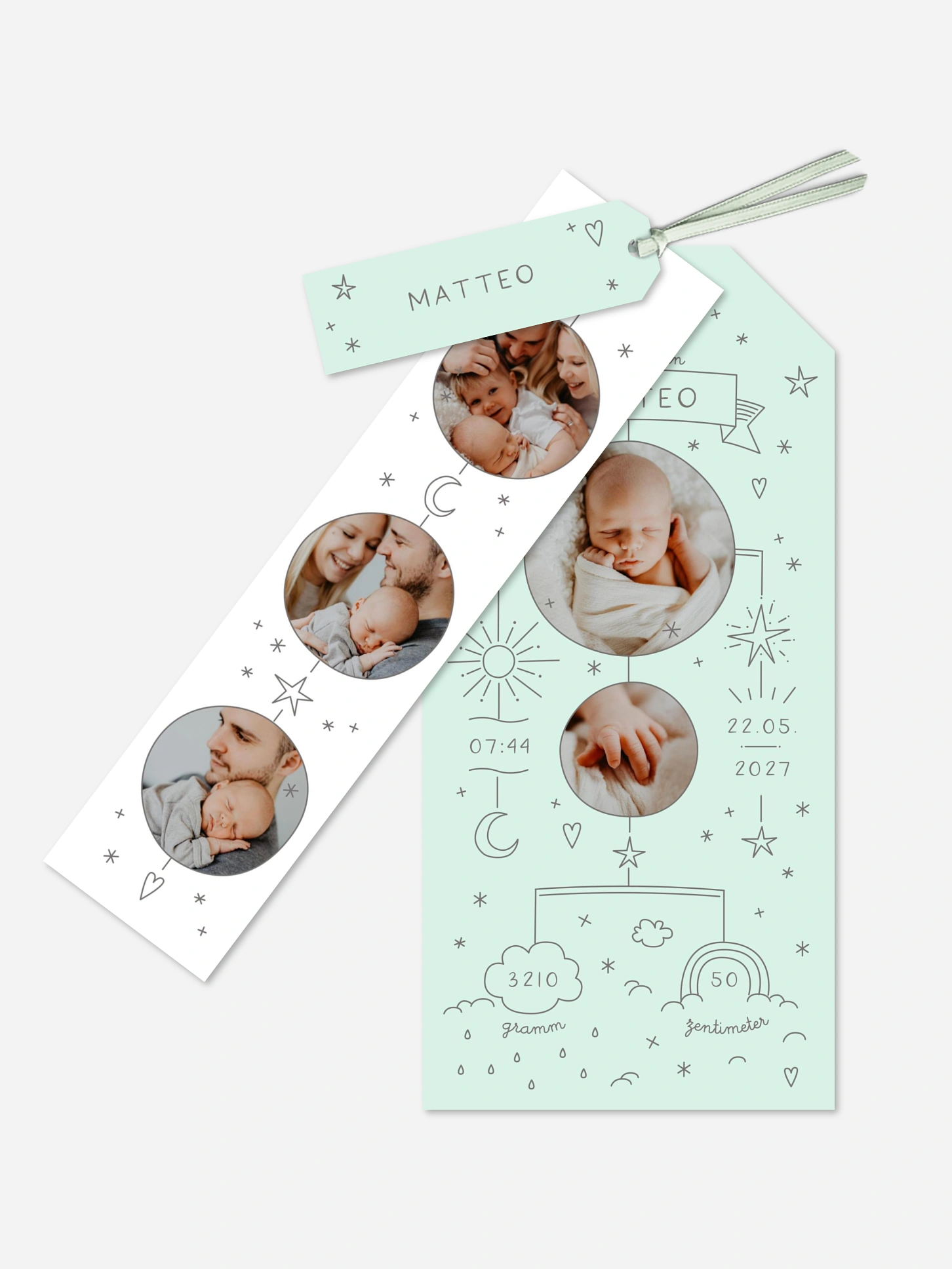 Geburtskarte Sparkling Mobile