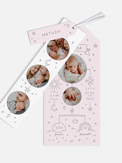 Geburtskarte Sparkling Mobile