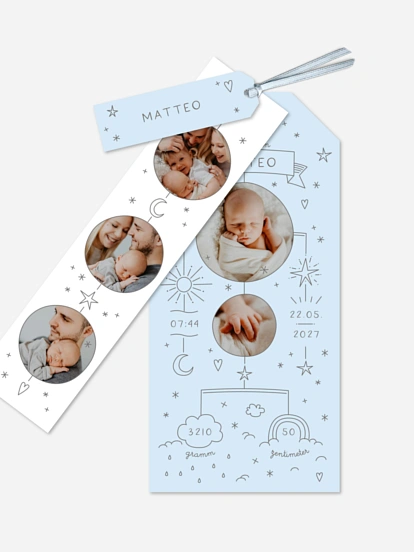 Geburtskarte Sparkling Mobile