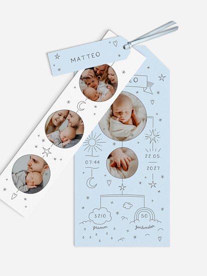 Geburtskarte Sparkling Mobile