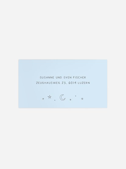 Empfängeraufkleber Geburt Sparkling Mobile