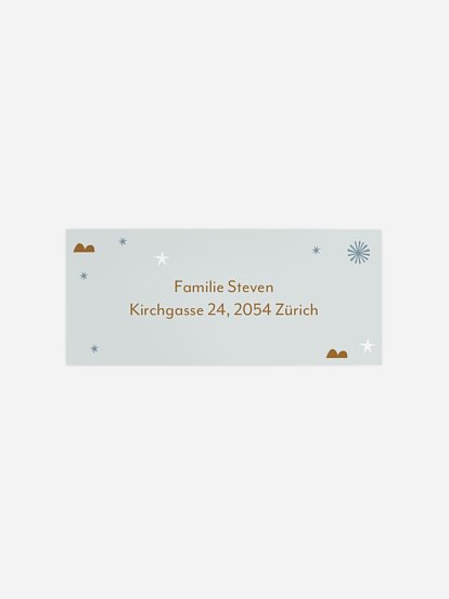 Absenderaufkleber Geburt Celestial Symbols