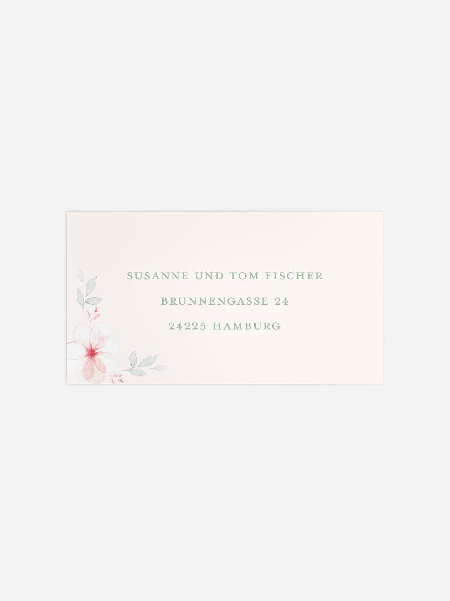 Empfängeraufkleber Geburt Rosa Blüten