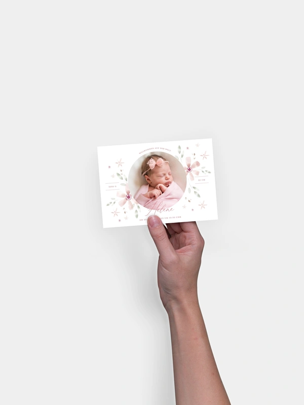 Geburtskarte Rosé Love