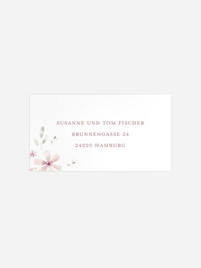 Empfängeraufkleber Geburt Rosé Love