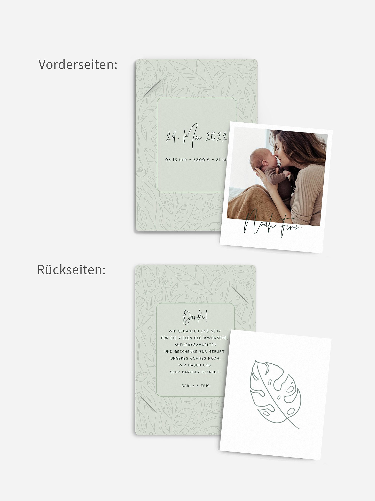 Geburtskarte Monstera