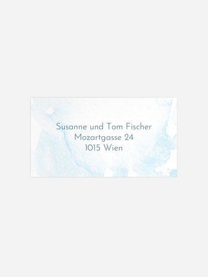 Empfängeraufkleber Geburt Lovely Watercolor