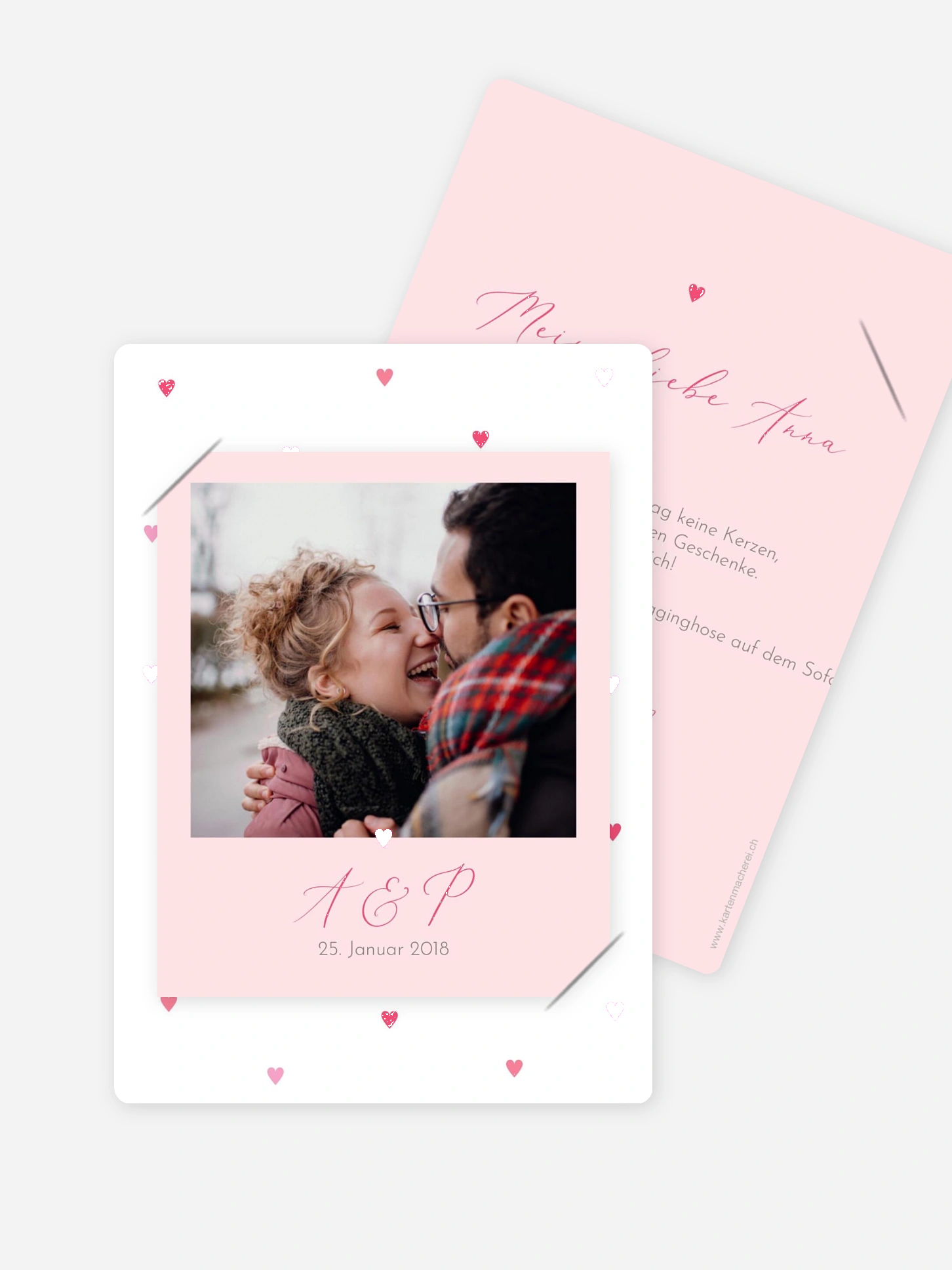 Karte zum Valentinstag Herzilein