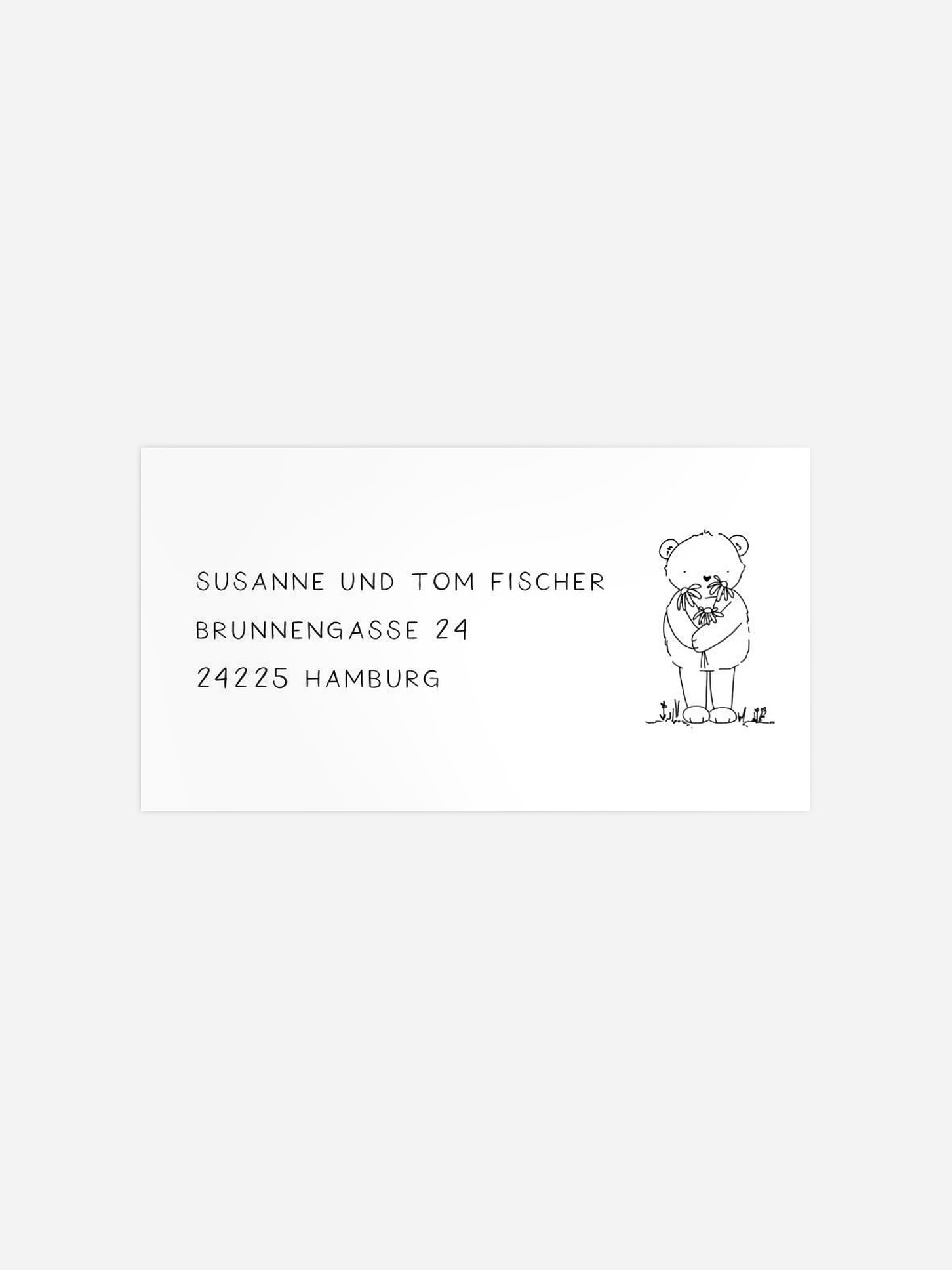 Empfängeraufkleber Geburt Kuschelbärchen
