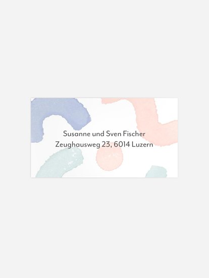 Empfängeraufkleber Geburt Colourful Elements