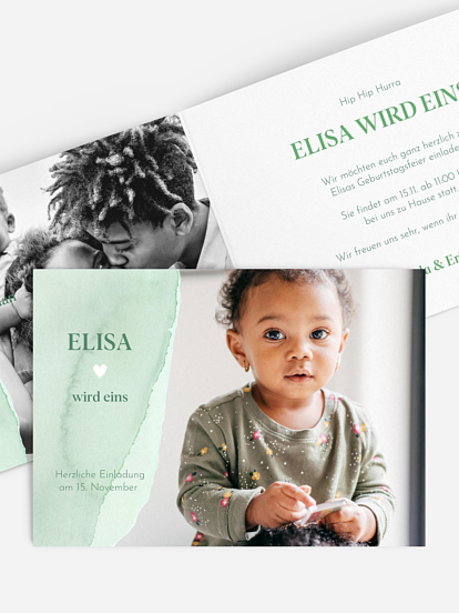 Kindergeburtstagseinladung Soft Colours