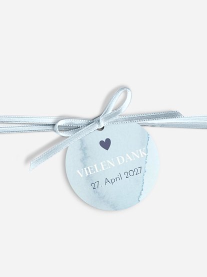 Anhänger mit Band zur Hochzeit Soft Colours