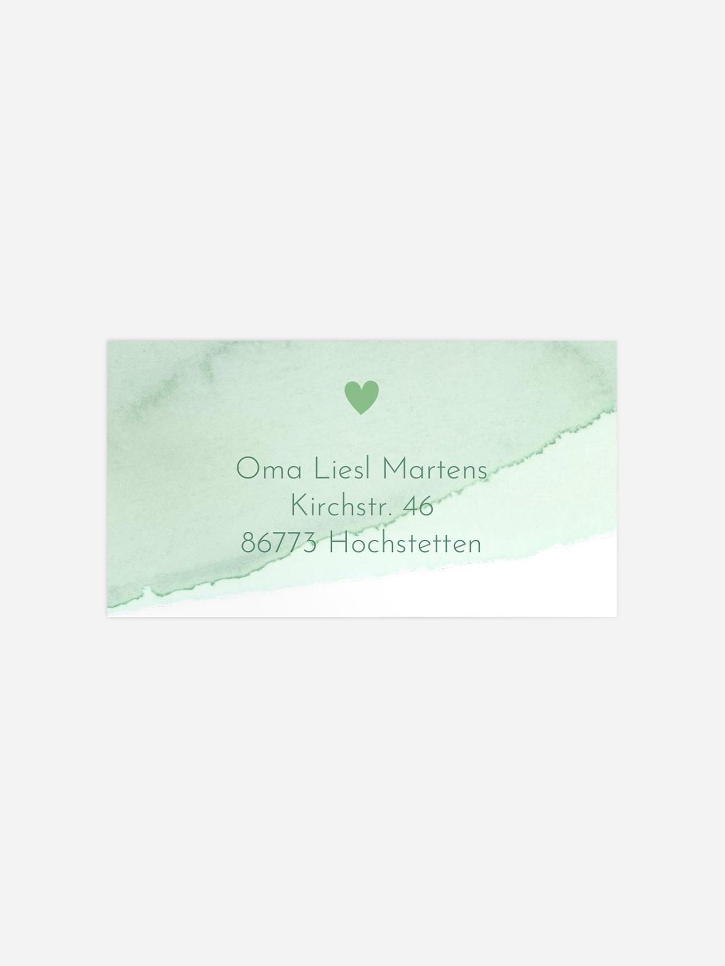 Empfängeraufkleber Geburtstag Soft Colours